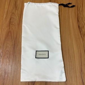 Gucci Satin Silky White Logo Shoe Dust Bag